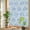 Blue, variant on Grey Floral Window Privacy Film, Ethnic Middle East Stained Glass Rainbow Film Decorative Window Clings, Static Cling Sun Blocking Stickers 23.6" x 59"