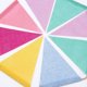 thumbnail image 4 of Bandera de lino reutilizable, bandera de arcoíris triangular de tela multicolor para decoración de bodas y cumpleaños con cuerda de algodón gruesa duradera, 4 of 5