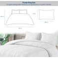 thumbnail image 5 of Juego de Funda Duvet Bluelander para Edredon King Size, 2 Fundas de Almohada, Diseño de Líneas, Blanco, 5 of 5