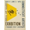 thumbnail image 3 of Anonymous 11x14 Black Modern Framed Museum Art Print Titled - Exhibition Wpa Connecticut Artists (1936-1939), 3 of 5