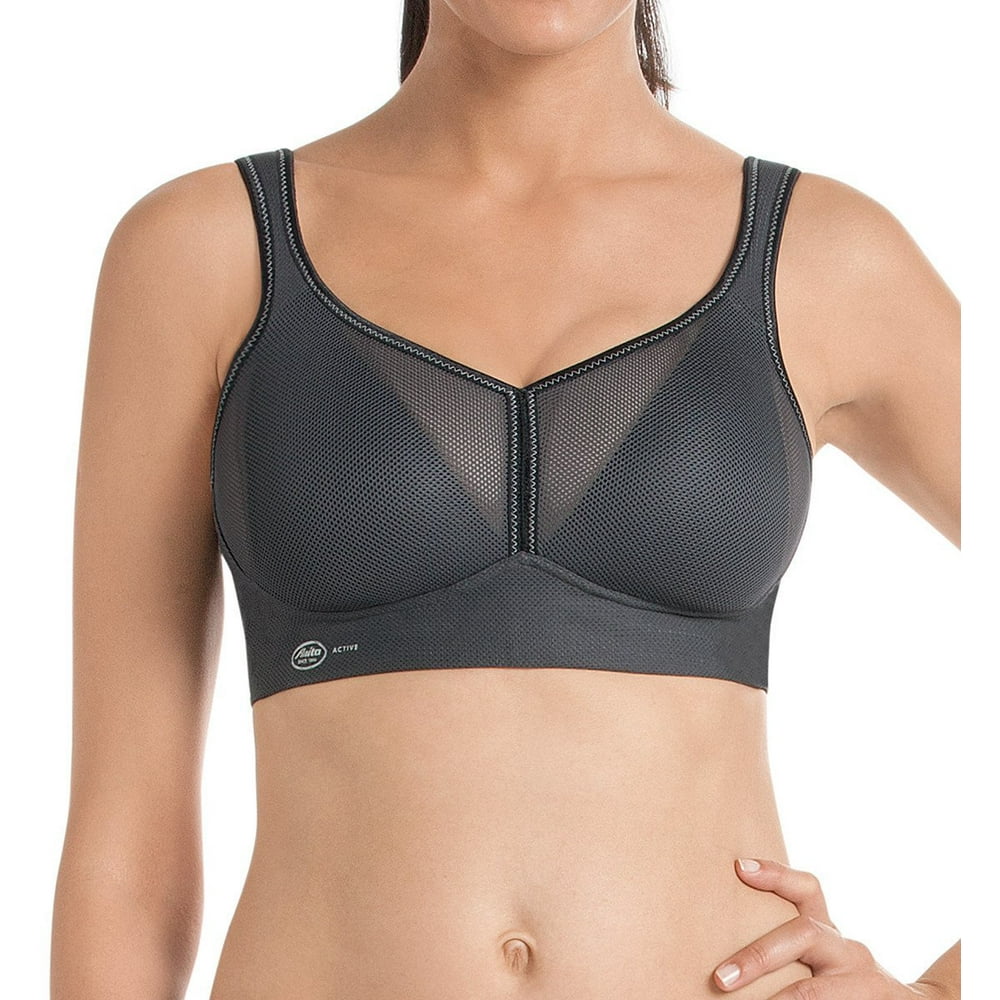 Anita Anita Air Control Padded Cup Sports Bra Anthracite Walmart