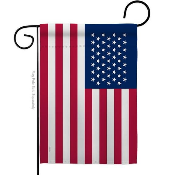 13 x 18.5 in. USA 49 Stars American Old Glory Garden Flag with Double-Sided House Decoration Banner Yard Gift