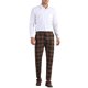 thumbnail image 2 of Pantalones de cuadros INSPIRE CHIC para hombre, chinos formales de frente plano, patrón a cuadros, 30 marrón, 2 of 6