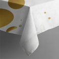thumbnail image 4 of White Gold Marble Pattern Rectangle Tablecloth 60"x102",Waterproof Polyester Rectangle Table Cloth, Wipeable Spillproof Polyester Tablecloth for Dining, Camping, Indoor and Outdoor, 4 of 6