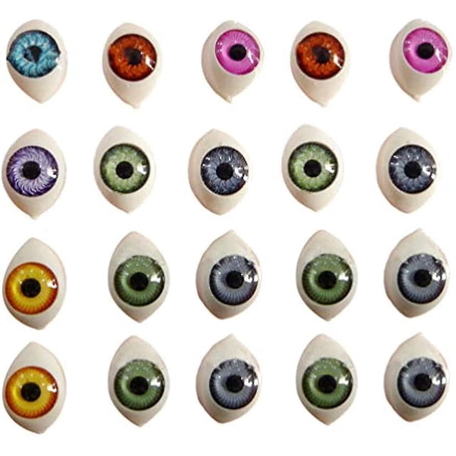 Exceart 100pcs Oval Doll Eyes Resin Craft Eyes-hollow Doll Bear Craft Eyes Realistic Plastic Fake Ey