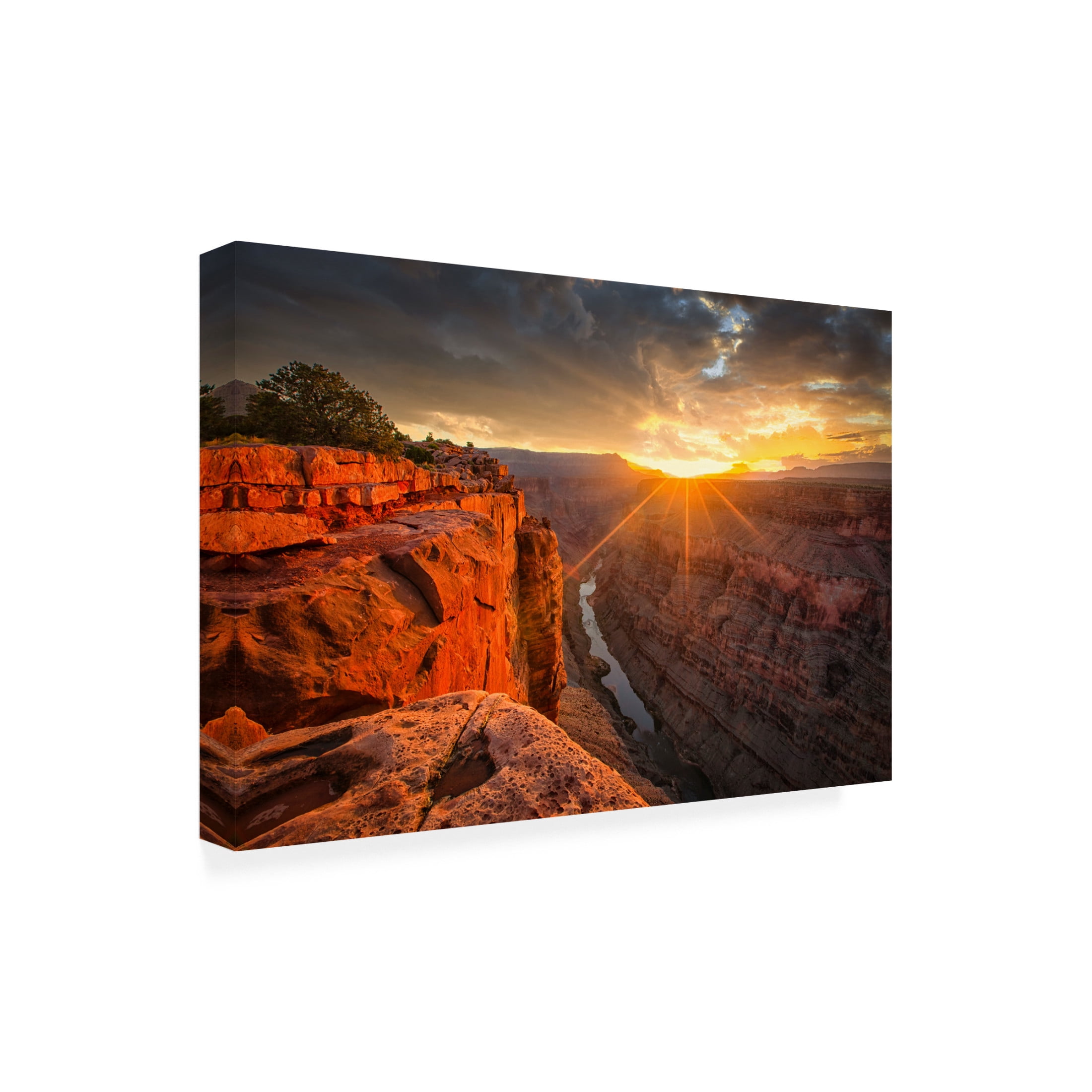 Trademark Fine Art Michael Zheng Sunrise Over The Grand Canyon Canvas Wall Art