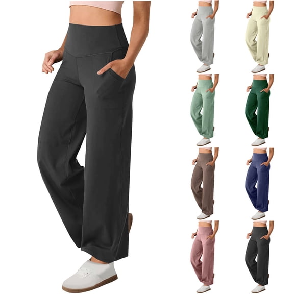 KeShDi Yoga Pants Women Elastic Sweatpants Women'S Long Solid Color Hip Lift Fitness High Waist Elastic Exercise Yoga Pants Army Green 2X