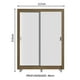 thumbnail image 3 of Ropero Closet Madesa Dallas Plus 2 Puertas Corredizas 4 Cajones con Pies Marrón/Blanco, 3 of 4