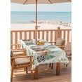 thumbnail image 2 of Outdoor Tablecloth with Umbrella Hole for Patio/Picnic/Party/Camping, Animals Eucalyptus Leaves Waterproof Table Cloth Rectangle Table Cover Washable, Green Summer Botanical Elk Bear (60"x 102"), 2 of 8