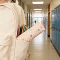 thumbnail image 5 of Cute Heart Pattern Pencil Pouch, Soft Fabric Pencil Case, Large Capacity Portable Storage Pouch, Smooth Zipper Closure for Office Study and Daily Commute, 5 of 6