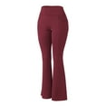 thumbnail image 3 of TAIAOJING Womens Flare Leggings with Tummy Control Yoga Pants High Waist Wide Straight Leg Sports Trousers With Pocket, 3 of 9
