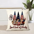 thumbnail image 4 of Funda de almohada del Día de la Independencia | Diseño de letras de la bandera estadounidense | Estuche de cojín de lino patriótico de EE. UU. para sofá de oficina | Cuidado fácil | Decoración del, 4 of 6