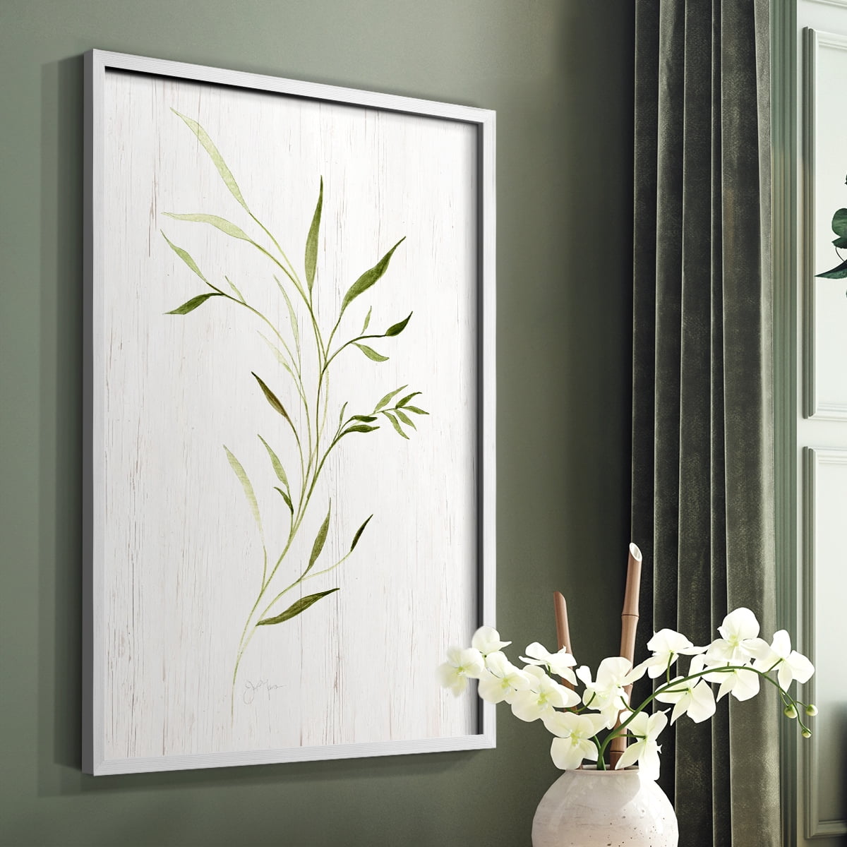 Windblown Leaves II Framed Print - Solid Wood in Single Picture Frame Solid Wood 2 Framed Print