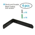 thumbnail image 4 of 5.91''x4.33'' Angle Bracket Stainless Steel Black L Shaped Angle Brackets Corner Braces with Screws, 4pcs, 4 of 7