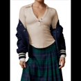 thumbnail image 1 of Camisetas Henley de Larga para Mujer, -Otoño 2025, de Punto Acanalado con Botones, Corte Entallado, Blusas Básicas Informales. Albaricoque L, 1 of 7