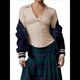 thumbnail image 1 of Camisetas Henley de Larga para Mujer, -Otoño 2025, de Punto Acanalado con Botones, Corte Entallado, Blusas Básicas Informales. Albaricoque S, 1 of 7