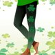 thumbnail image 2 of Gibobby Mallas Afelpadas Color Polainas deportivas estampadas para el día San Patricio, moda informal para mujer, polainas yoga informales（Verdinegro， M), 2 of 5