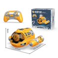 thumbnail image 2 of 2.4G Mini RC Boat With Spray Light Waterproof Rechargeable Electric Remote Control Speedboat Gifts Water Toys for Children Yellow, 2 of 7