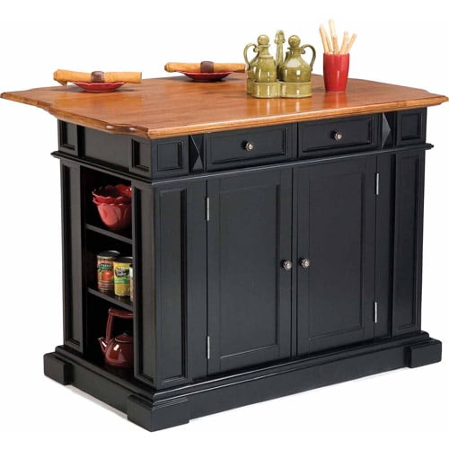 Home Styles Traditions Kitchen Island Black Distressed Oak