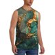 thumbnail image 2 of Fotbe Emerald Color Gold Marble Men's Camiseta sin Mangas Estampada para Hombres, Playera Casual para Gimnasio, Entrenamiento, Playa-XX-Large, 2 of 7