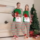 thumbnail image 2 of Europa y Estados Unidos 2024 nuevo pijama de rayas de Papá Noel para el hogar familiar de Navidad nuevo conjunto, 2 of 5