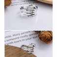 thumbnail image 5 of Anillo de calavera hecho a mano Hip Hop Anillo de calavera de cinco garras Anillo de palma gótica Serie oscura Anillo de cóctel de Halloween Regalos de Navidad para mujeres y niñas (plata antigua) JAMW Sencillez, 5 of 5