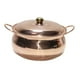 thumbnail image 2 of Olla de sopa de cobre con tapa, cacerola de fondo compuesto, martillada, caliente 26cm, 2 of 8