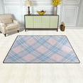 thumbnail image 3 of Coolnut Lightweight Carpet Mats, 31 x 20 inches Area Soft Rugs Floor Mat Doormat Decoration for Rooms Entrance Blue Pink Tartan, 3 of 6