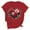 Red, variant on T Shirts for Women Women's Lover Love Printed T-Shirt Round Neck Short Sleeved