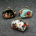 thumbnail image 5 of Lady Vintage Flower Mini Coin Purse Wallet Clutch bag(Black), 5 of 6