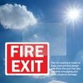 thumbnail image 6 of (2 Pack) Fire Exit Sign (white text on red background) OSHA Sign 5 Inch X 3.5 Inch Vinyl Label Decal Sticker Weather Resistant, UV Protected for Workplace, Business, and Construction, 6 of 7