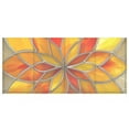 thumbnail image 2 of Yellow Red Floral Stained Glass Acrylic Pencil Pen Holder Cup 4 Compartments Desktop Organiser 7.87"x2.78"x3.54", 2 of 7