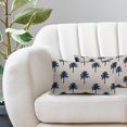 thumbnail image 3 of Blue Palm Tree Lumbar Pillow Covers 12X20 InchTropical Coconut Trees Coastal Plants Decorative Pillow Cases Set of 2 Summer Retro Cotton Linen Throw Pillows Home Decor For Sofa Couch Porch Outdoor, 3 of 6