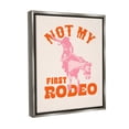 thumbnail image 4 of Stupell Industries Not My First Rodeo Phrase Animals & Insects Painting Gray Floater Framed Canvas Art Print Wall Art, 25 x 31, 4 of 10
