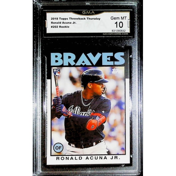 2018 Topps Throwback Thursday #202 Ronald Acuna Jr. Atlanta Braves RC Rookie GMA 10 GEM MINT (Serial Number May Vary)