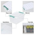 thumbnail image 4 of 20 Quart Storage Bins 4 Pack, Plastic Organizer Bins with Lids - Clear Latching Storage Containers for Home, Clothes, Toys, Books - 16.1 x 11.8 x 8.1 Inch, 4 of 7