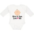 thumbnail image 3 of Inktastic Mimi and Papa Love Me Baby Girl Girls Long Sleeve Baby Bodysuit, 3 of 5