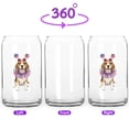 thumbnail image 2 of 4th of July Beagle Celebrates Independence Day 16oz Glass Cup Mug Beagles Dog Lover Gifts Idea Glass Can - 12010, 2 of 5
