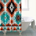 thumbnail image 4 of Boho Floral Shower Curtain 72x72 Inches - Tropical Leaves, Vintage Botanical Print, Waterproof Fabric for Chic Bathroom Decor, Modern Farmhouse & Bohemian Style, 4 of 5