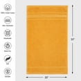 thumbnail image 3 of Melissa Linen  2 Pack Turkish Hand Towels, Ultra Absorbent, Luxuries Design, Yellow, 3 of 9