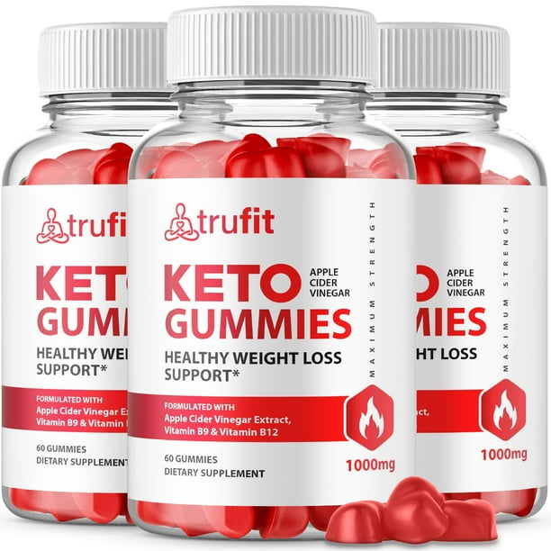 (3 Pack) Trufit Keto Gummies Official Formula, Vegan, Non GMO Tru