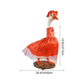 thumbnail image 5 of Wedding Porch Goose Outfit Wedding Dress Sculpture Costume Multifunctional Lawn Goose Statue Clothes Headwear for Party Home,Wedding Dress Decor Goose Clothes with Hat for Festival Backyard Yard, 5 of 9