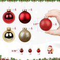 thumbnail image 2 of Christmas Ornaments 44ct Glass Balls Christmas Tree Decorations for Xmas Tree with Plastic Hanging Rope (Red), 2 of 6