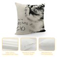 thumbnail image 4 of YINGXI Cat Mom Throw Pillow Case,Black Linen, Decorative Pillow Cover, Funny Gift for Cat Lovers 24x24in, 4 of 5