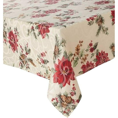 

Jiaiun Juniper Berry Christmas Tablecloth Fabric Table Cloth 70 Round