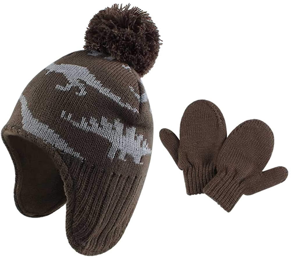 baby boy winter hat and mittens