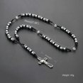 thumbnail image 3 of Religious INRI Jewelry Beads Saint Benedict Medal Cross Jesus Pendant Necklaces Men Crucifix Gifts Statement colar NC165, 3 of 5