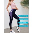 thumbnail image 3 of As Rose Rich Women Workout Leggings 2 Side Pockets 7/8 Length Yoga Pants Swim Tights, S, 3 of 10