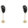 thumbnail image 1 of kurtrusly Earring Display Stand Human Ear Model Organizer Holder Showcase Stud Jewelry Left Ear Black Height: 18cm 2Set, 1 of 6