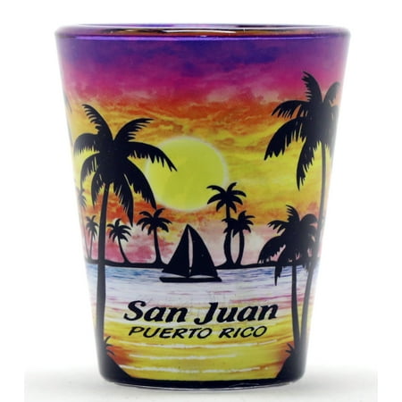 

San Juan Puerto Rico Palm Sunset Shot Glass